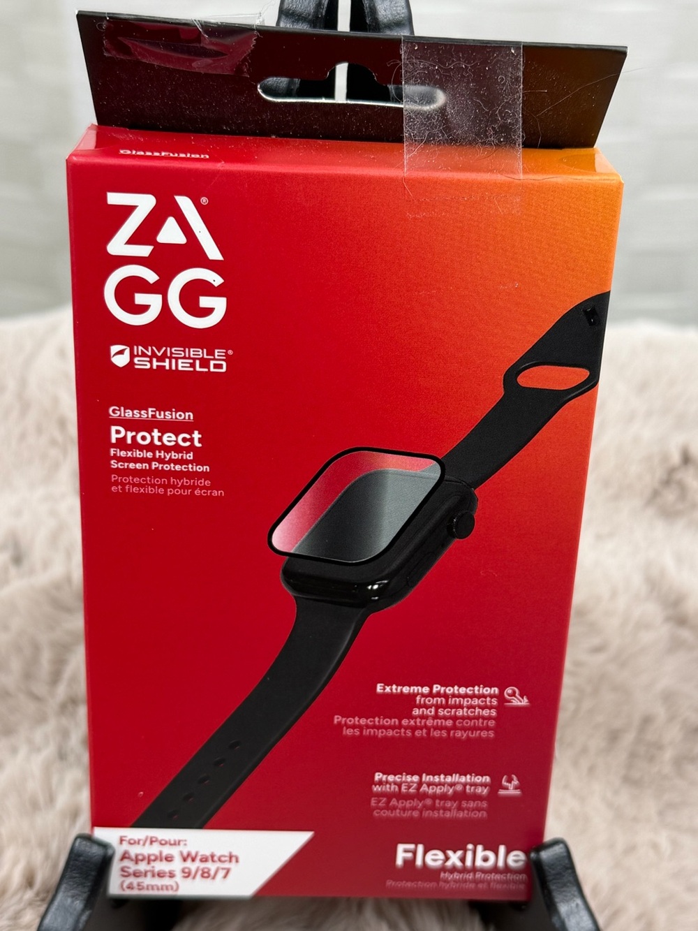 NIB ZAGG InvisibleShield GlassFusion Protect for Apple Watch 45 mm.